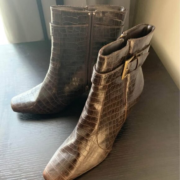 Faux crocodile booties for sale - Picture 1 of 1